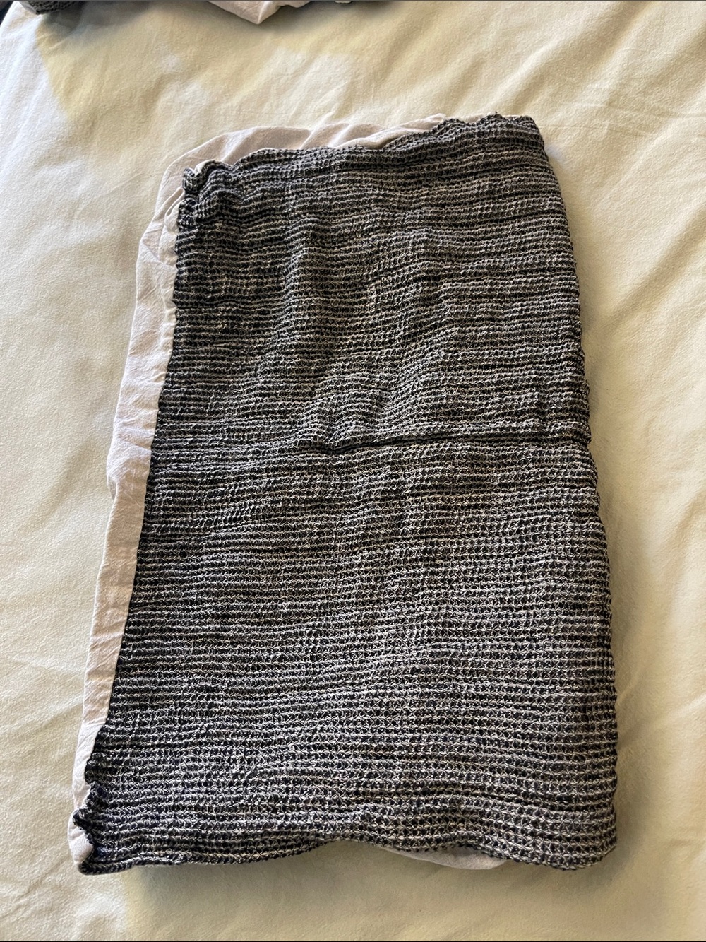 Parachute Black & White Striped Knit Midi Skirt
